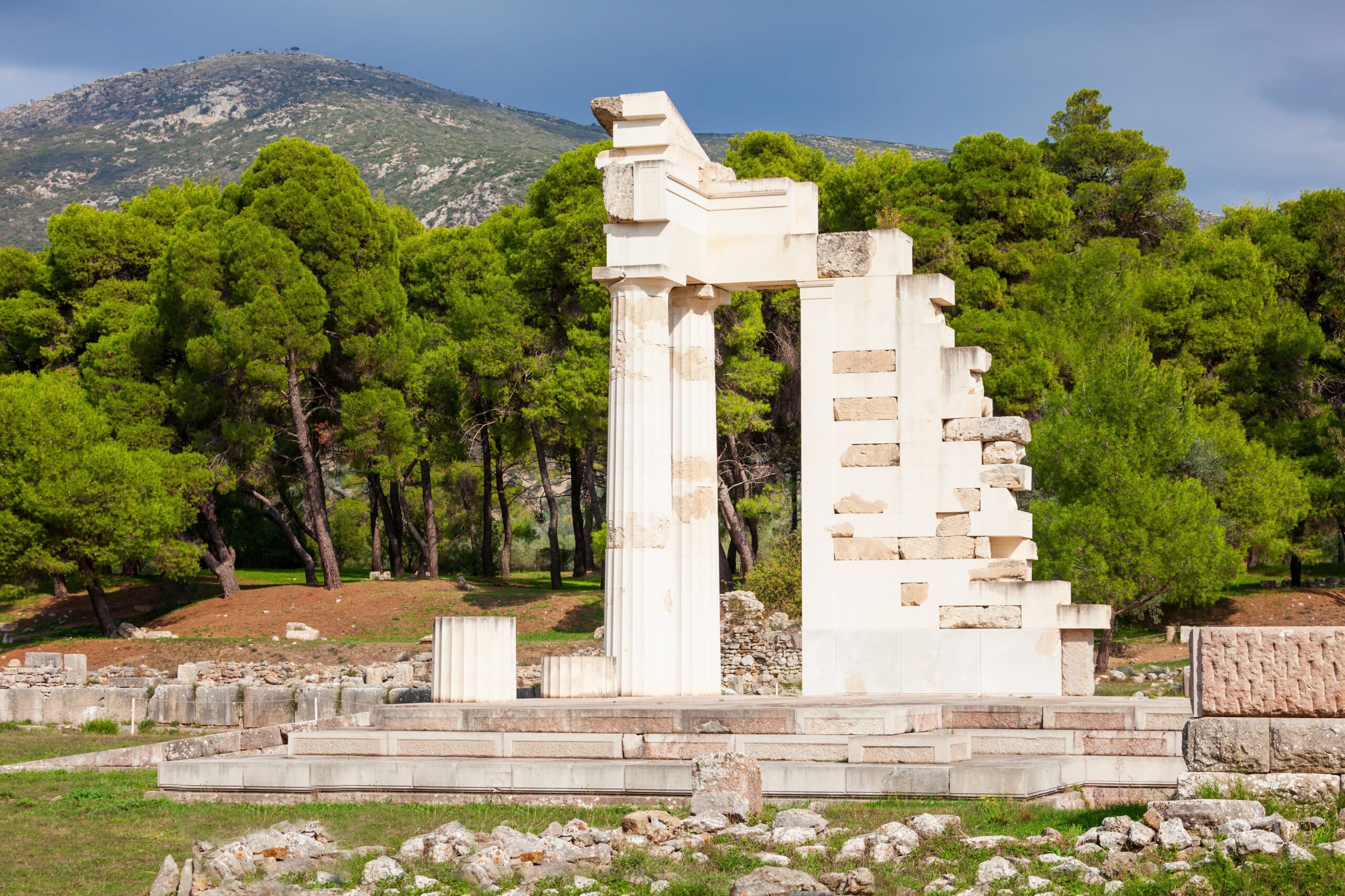 The,Sanctuary,Of,Asklepios,Ruins,At,The,Epidaurus,In,Greece.