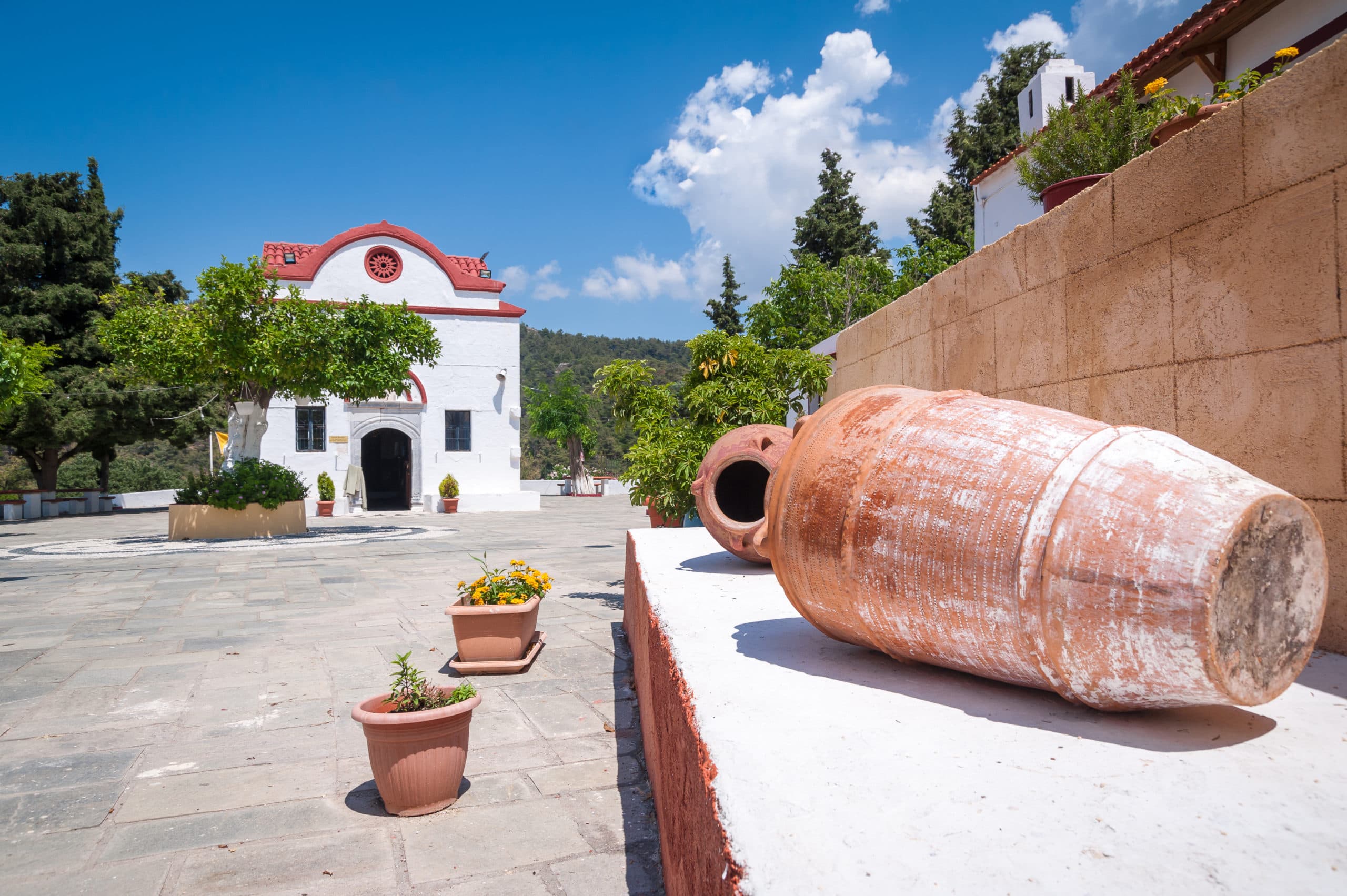 Kalopetra,Monastery,,In,The,Valley,Of,Butterflies.,Island,Of,Rhodes.