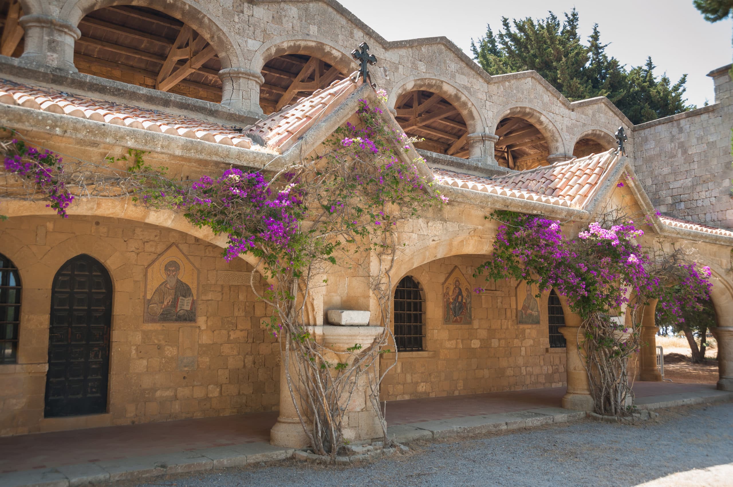 Monastery,Of,Filerimos,,Rhodes,Island,,Greece.,Europe.
