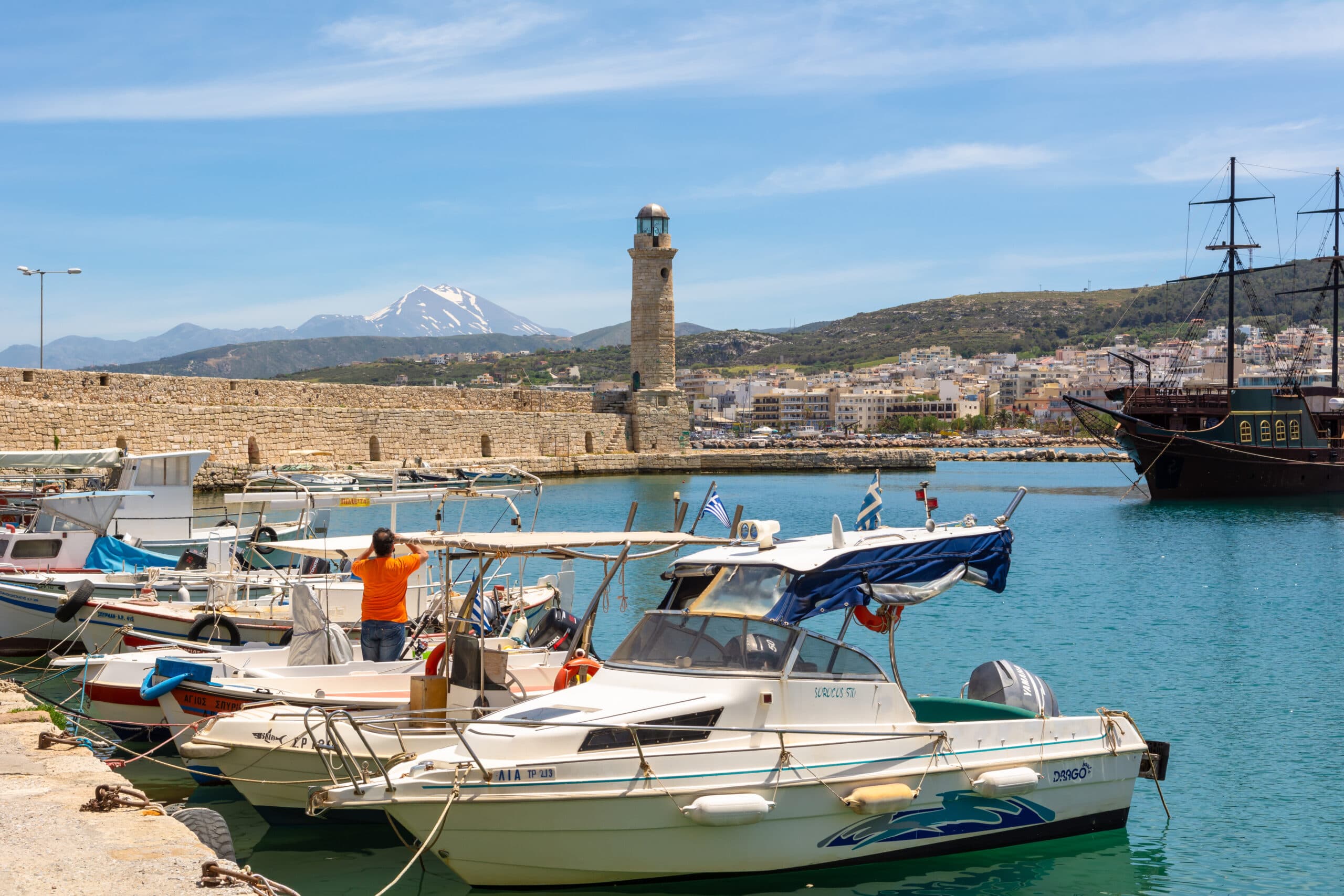 Crete,,Greece,-,May,1,,2015:,Fishing,Boats,In,Rethymnon
