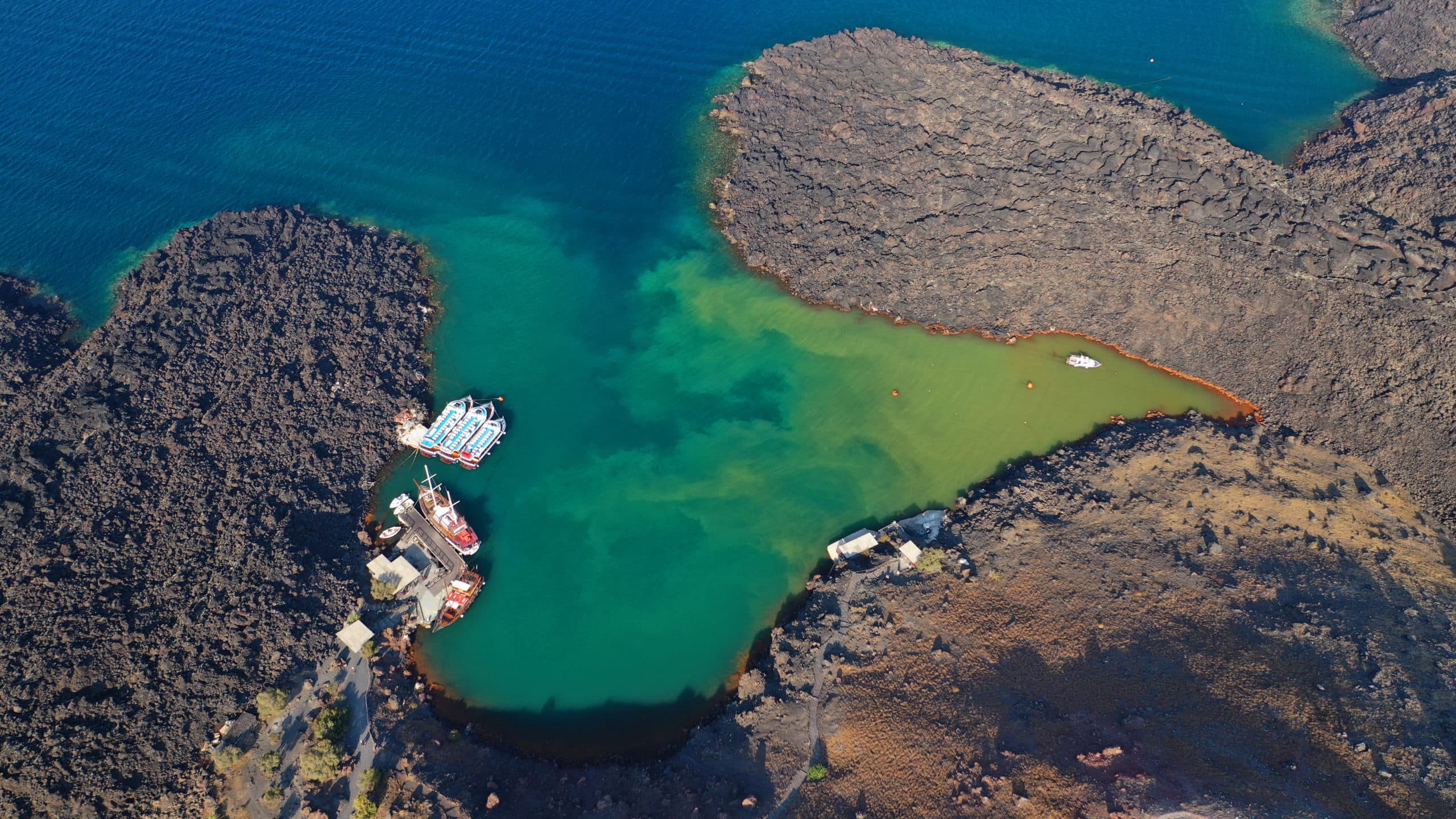 Aerial,Drone,Top,Down,Photo,Of,Iconic,Main,Crater,Of