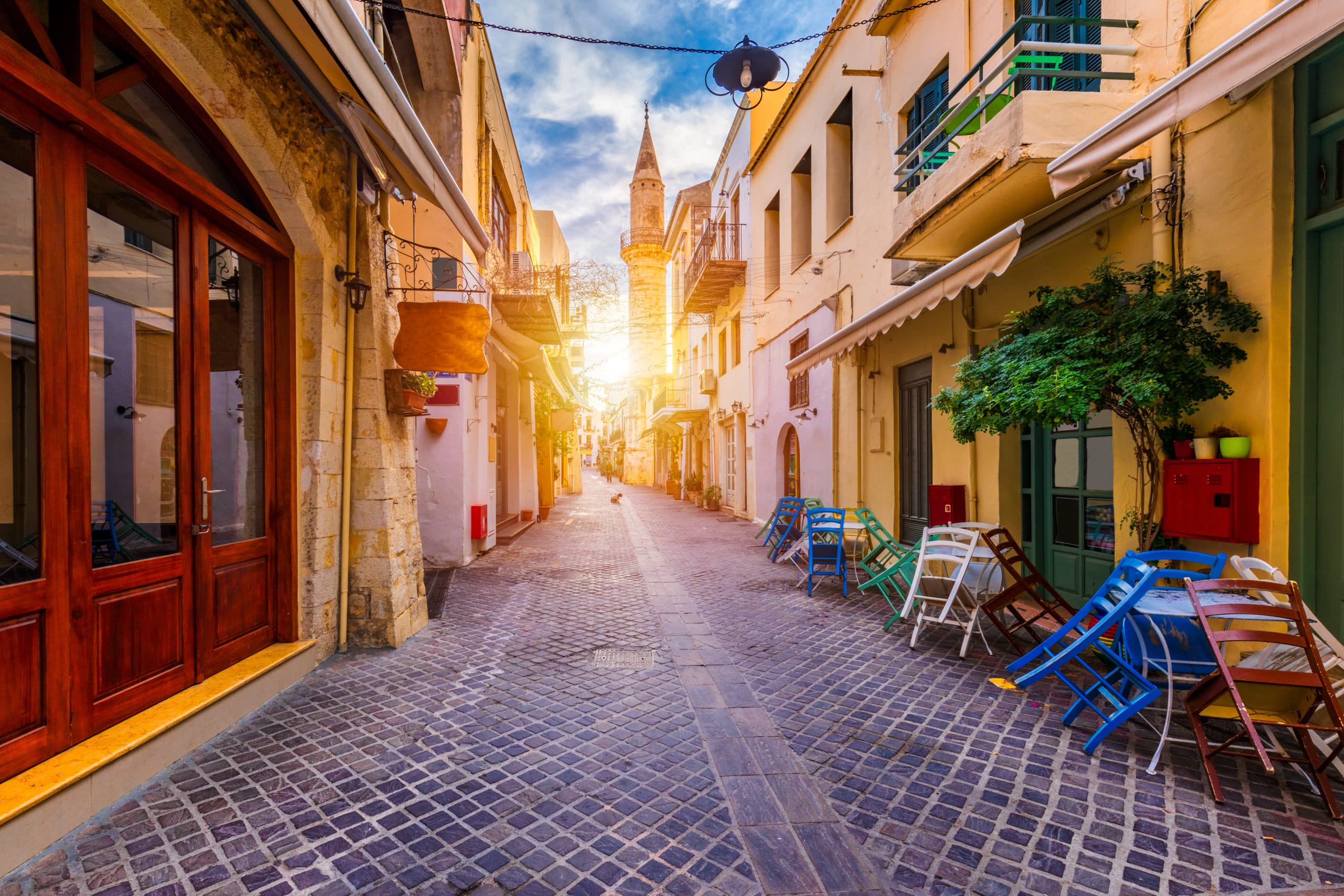 Street,In,The,Old,Town,Of,Chania,,Crete,,Greece.,Charming