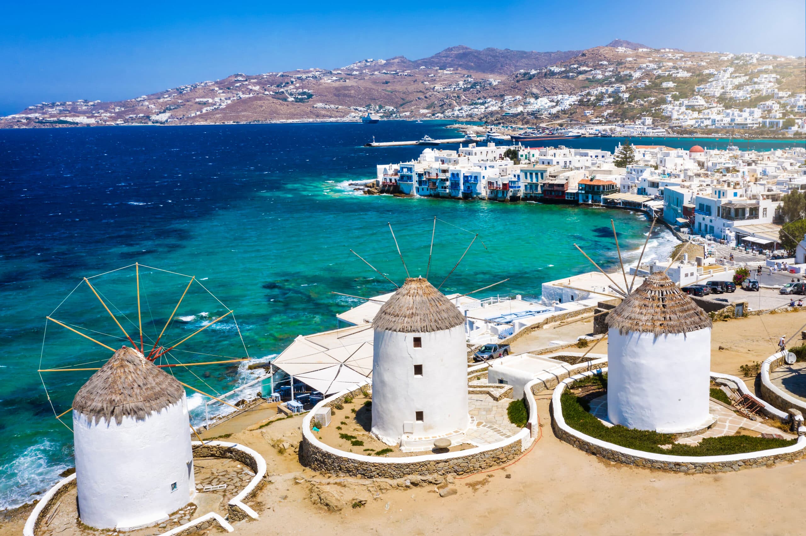 Transfer and Fly Athens to Mykonos