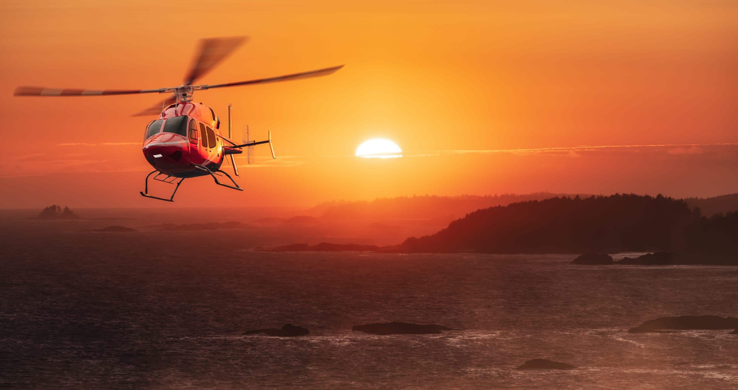 Helicopter,Flying,Over,The,West,Coast,Pacific,Ocean.,Extreme,Adventure