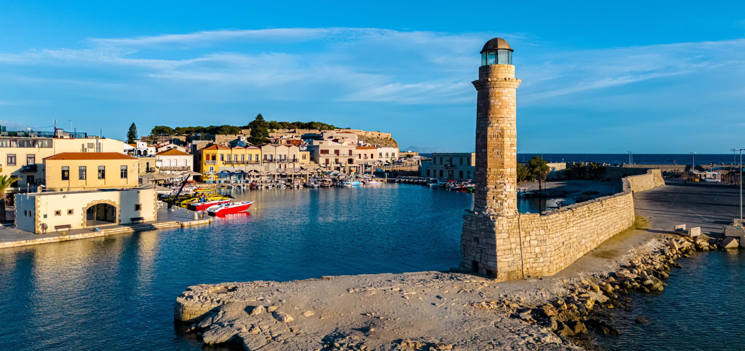 Aerial,View,Of,The,City,Of,Rethymno,,Crete,,Greece.