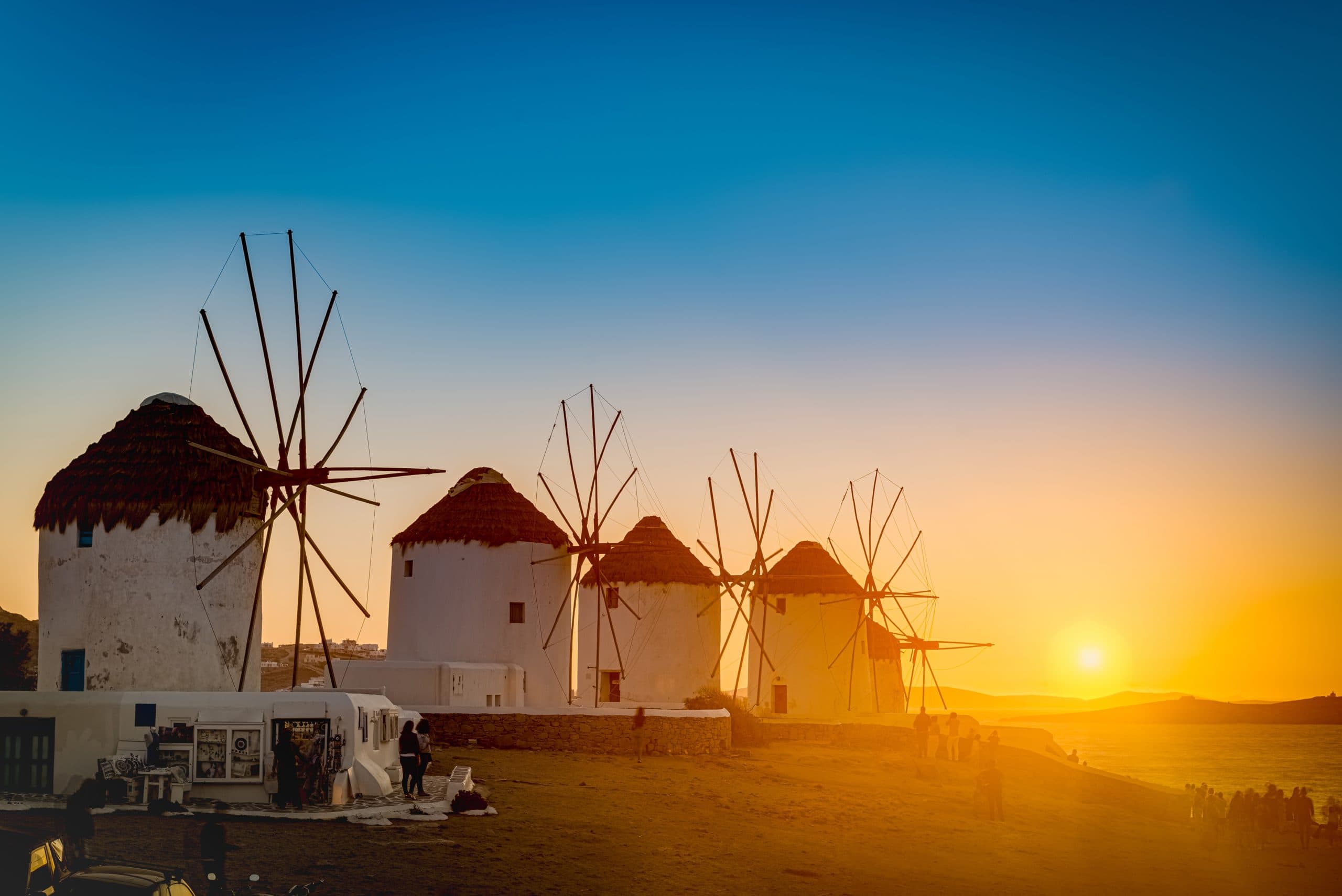 Mykonos,Windmills,,An,Iconic,Feature,Of,The,Greek,Island,Of