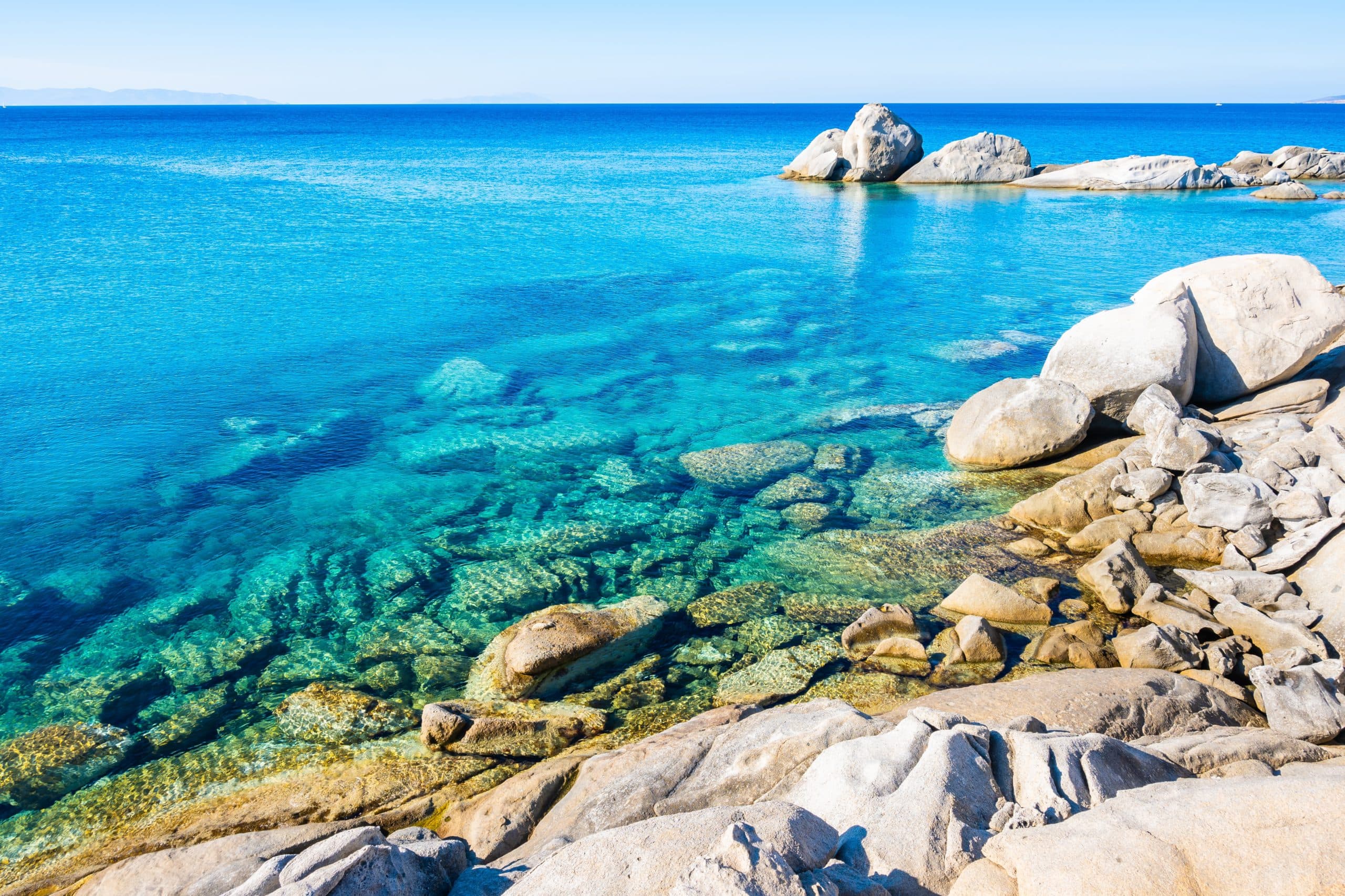 Beautiful,Coast,With,Rocks,In,Sea,Near,Beach,Of,Mikri