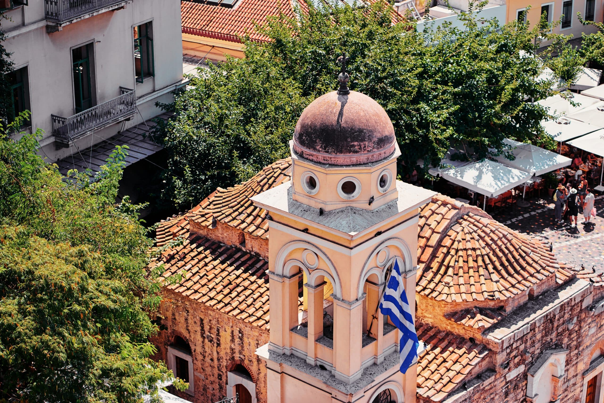 Church,Of,The,Pantanassa,At,Monastiraki,Square,In,Athens,,Greece.