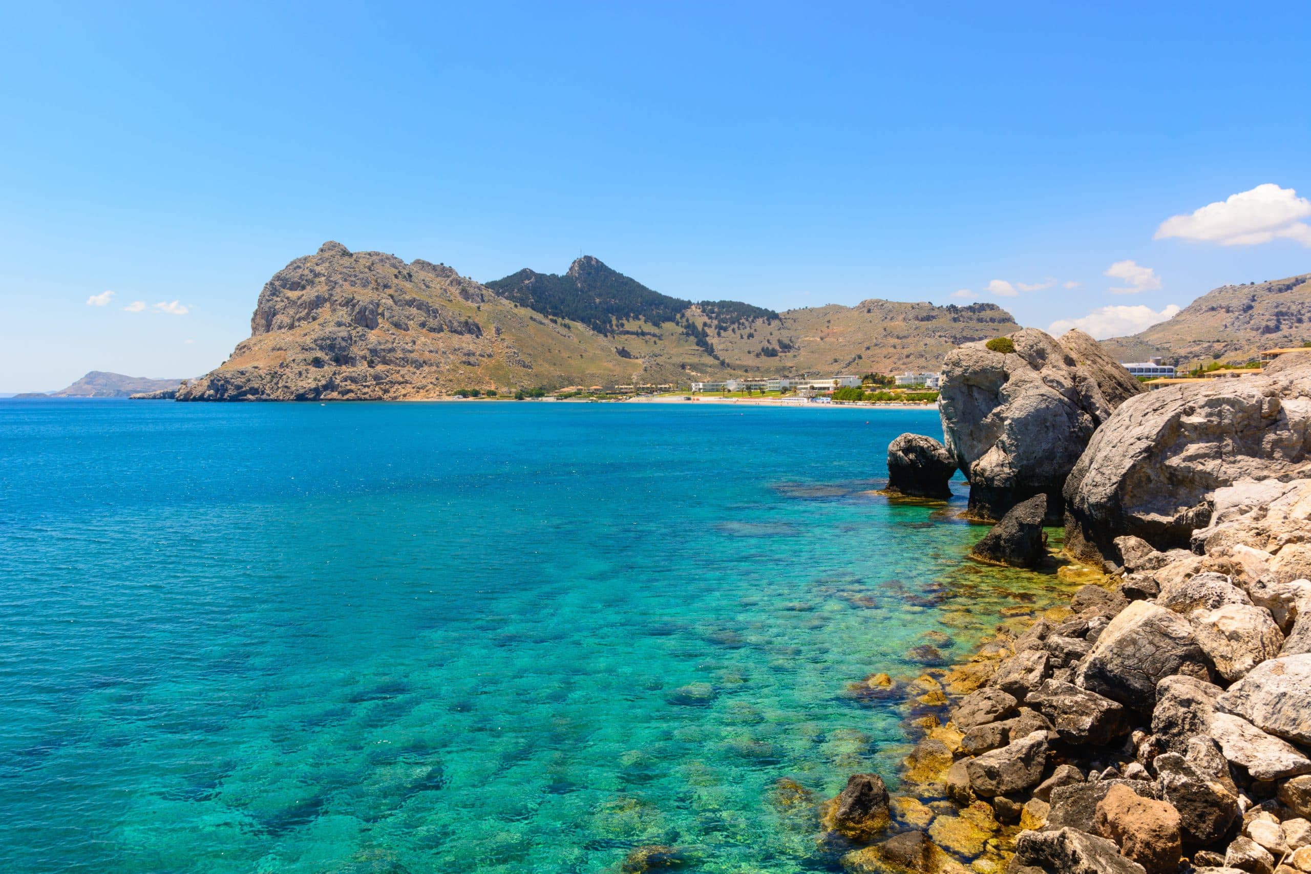 Picturesque,Kolymbia,Bay,On,Rhodes,Island.,Dodecanese,,Greece