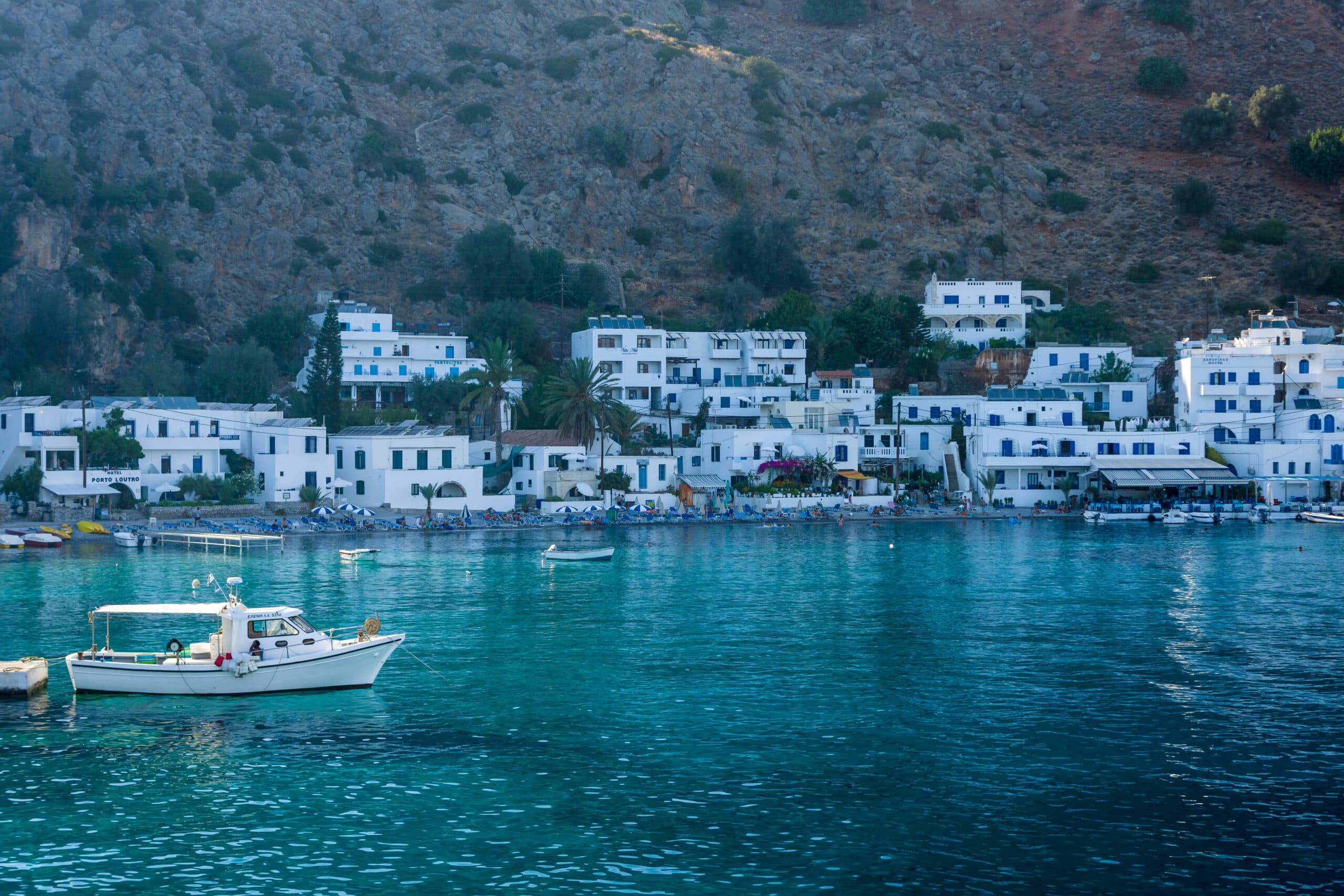 Crete,,Greece,-,July,14,,2016:,Beautiful,Bay.,The,Village