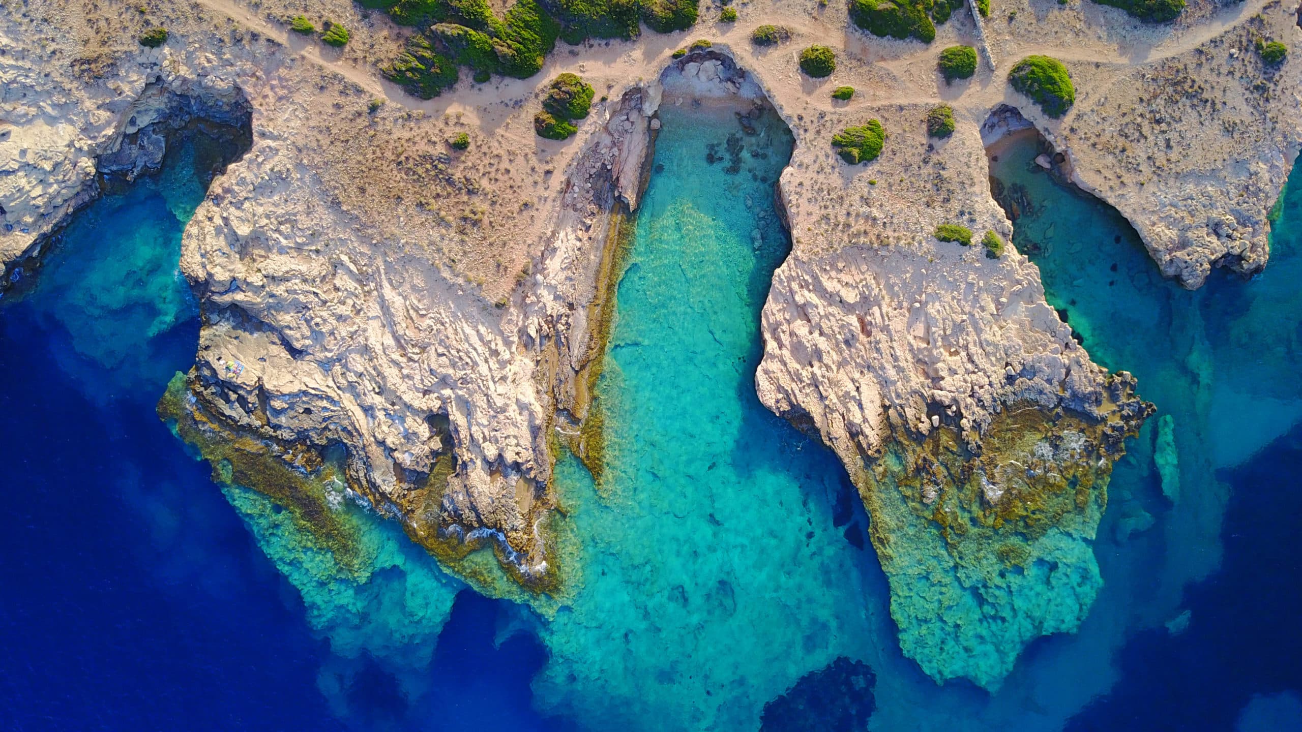 Aerial,Drone,Top,View,Photo,Of,Beautiful,Caves,And,Rocky