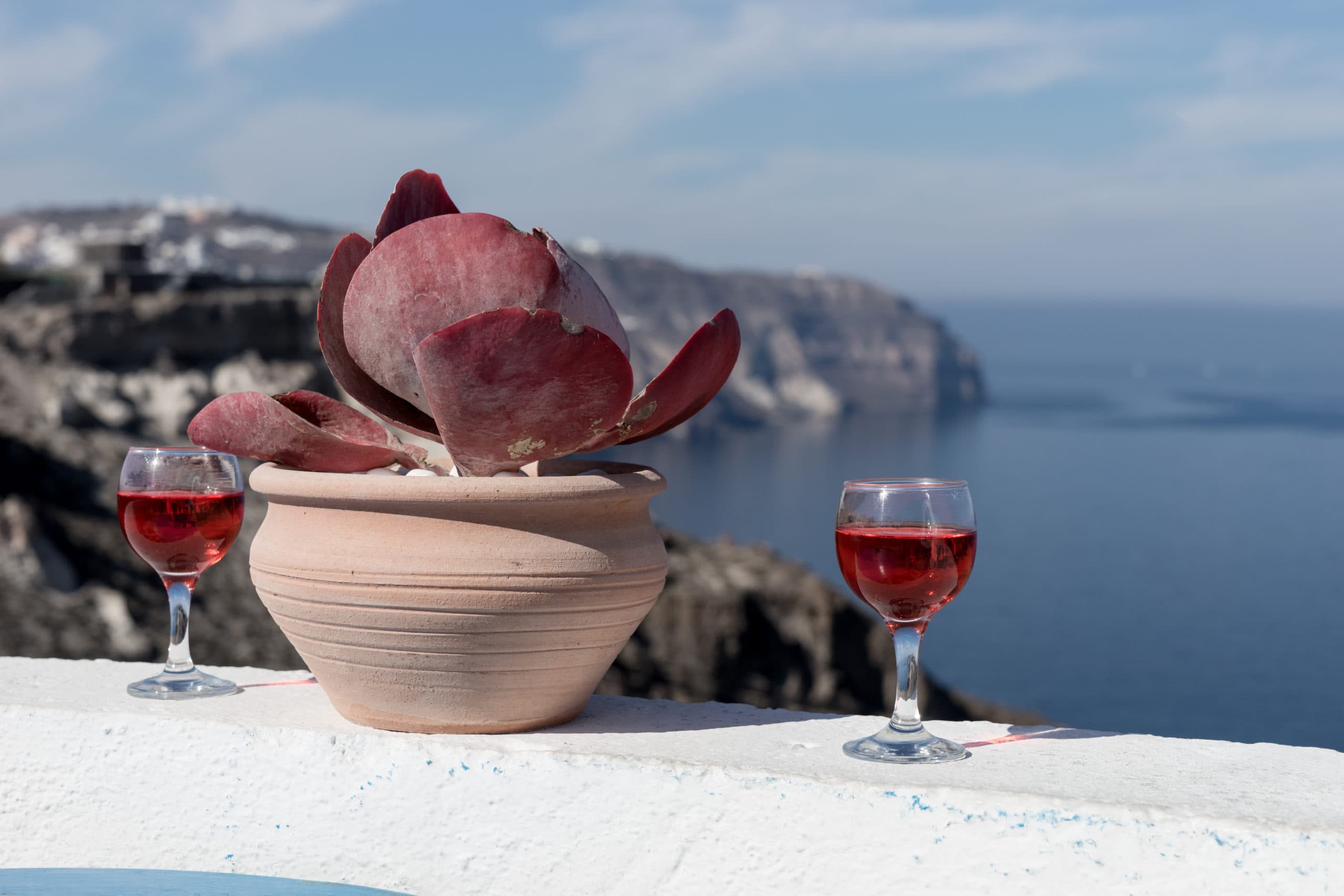 Two,Glasses,Of,Tasty,Red,Wine,With,Amazing,View,Of