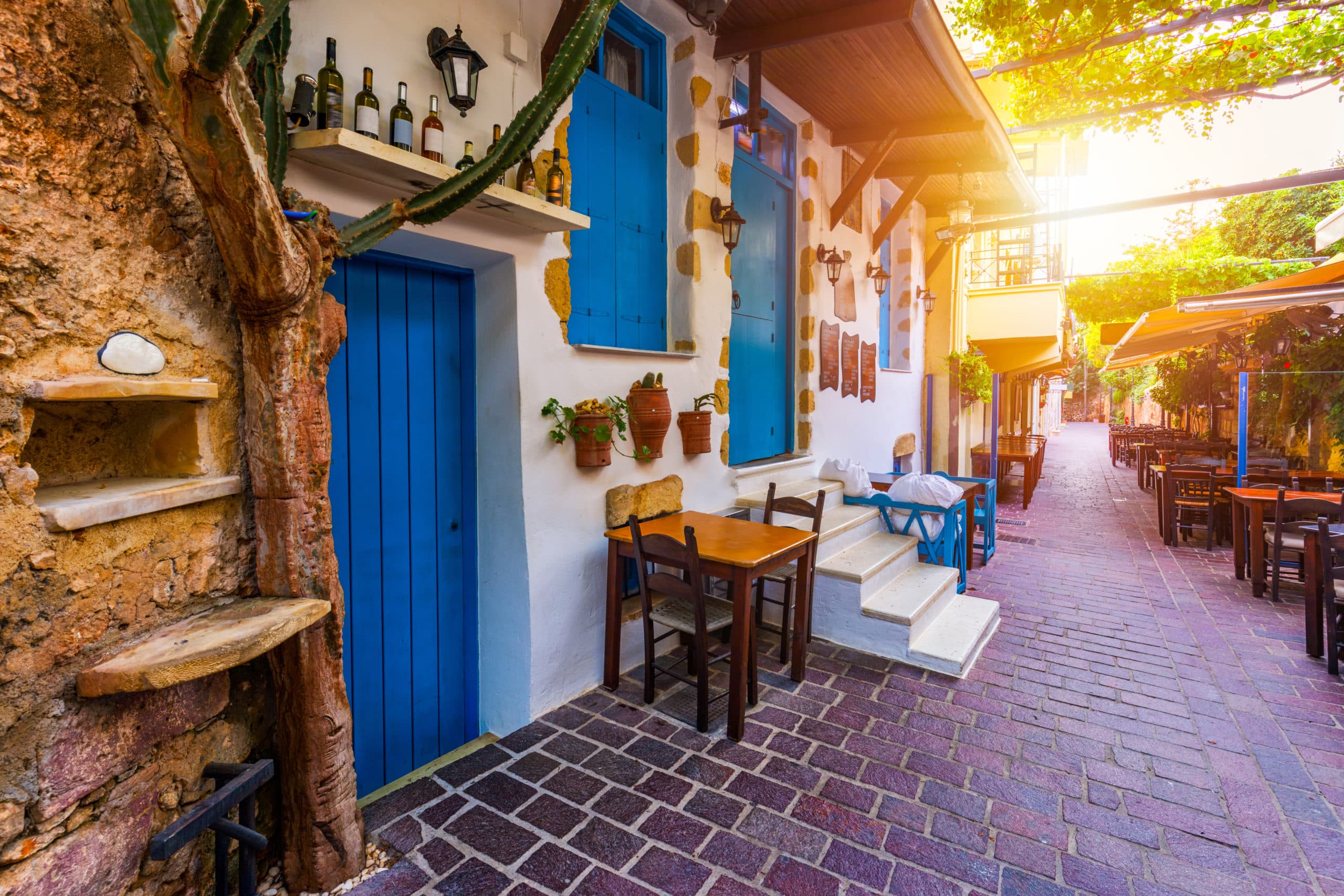 Street,In,The,Old,Town,Of,Chania,,Crete,,Greece.,Charming