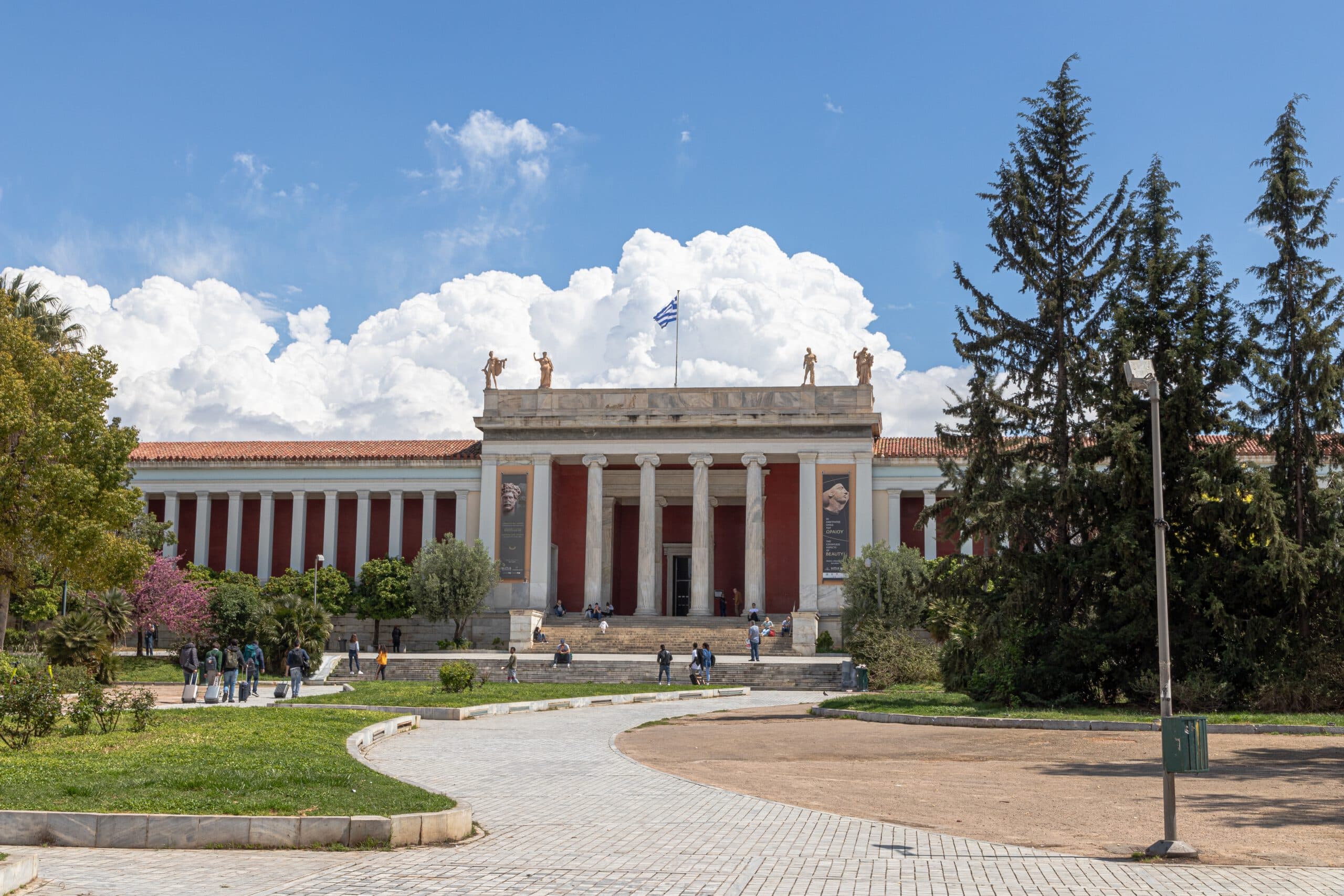 Athens,,Greece,-,Apr,14,,2019:,Neoclassical,Facade,Of,The