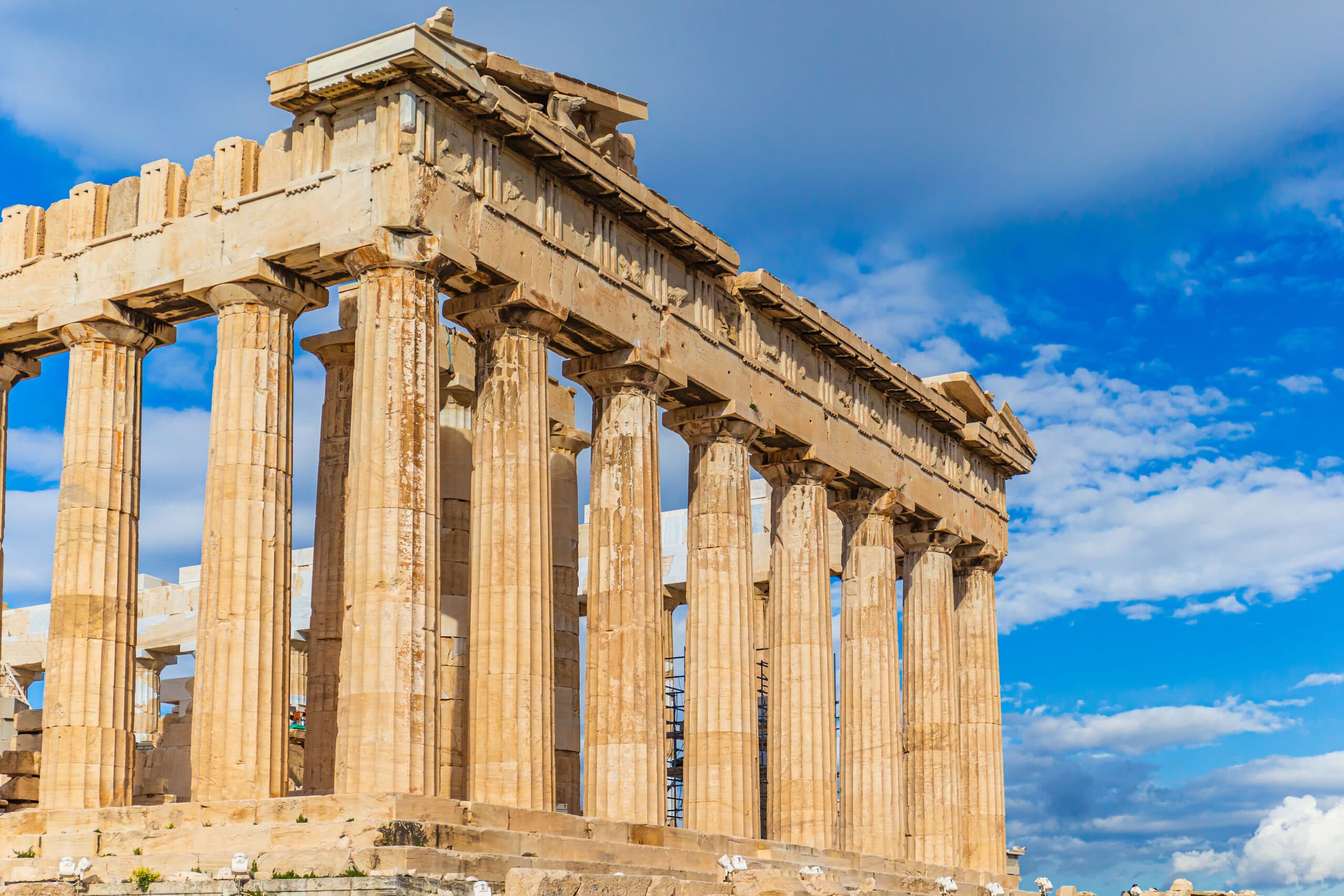 Parthenon,Temple,On,The,Acropolis,In,Athens,,Greece
