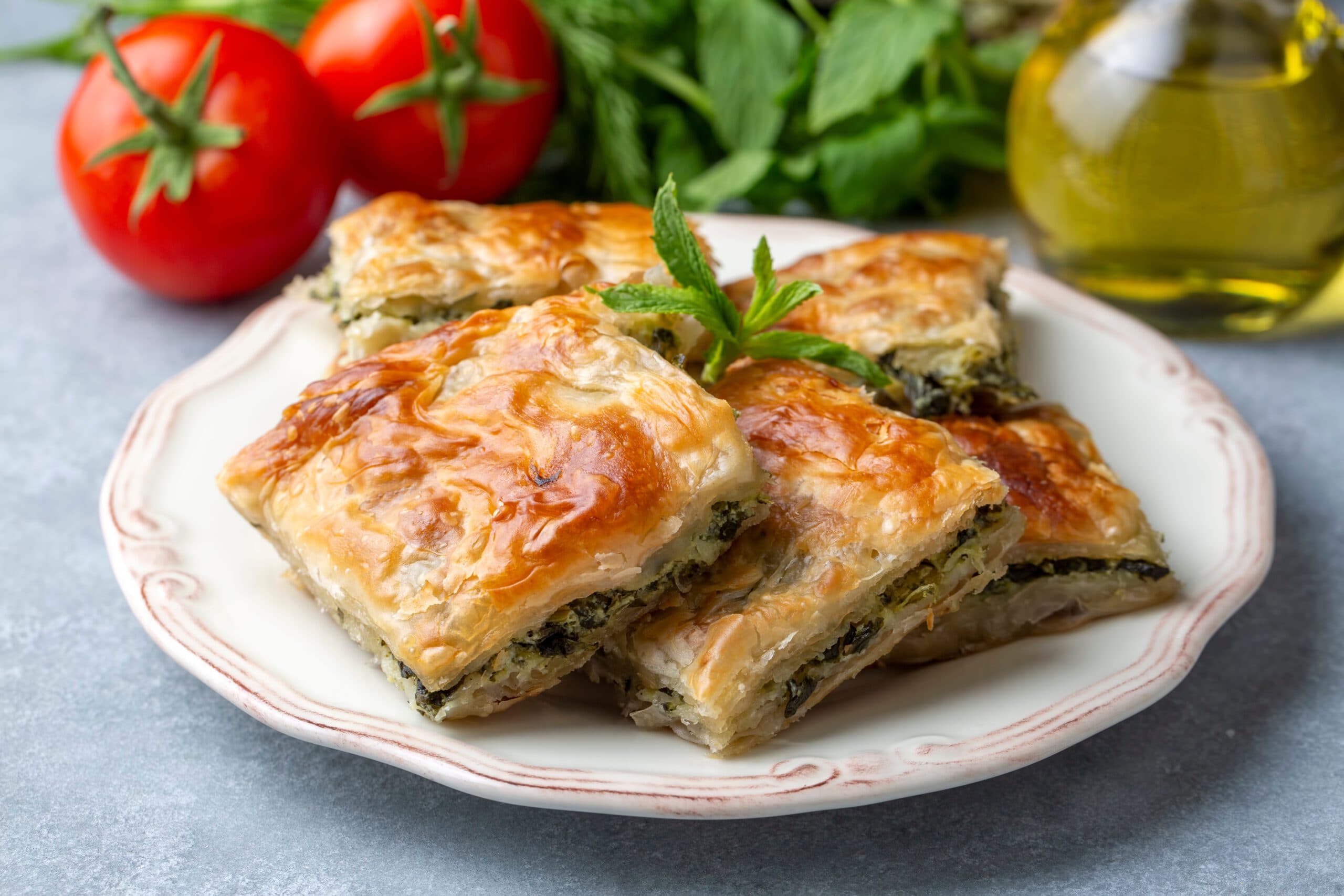 Greek,Cuisine;,Spinach,Tart,Or,Spinach,Pie