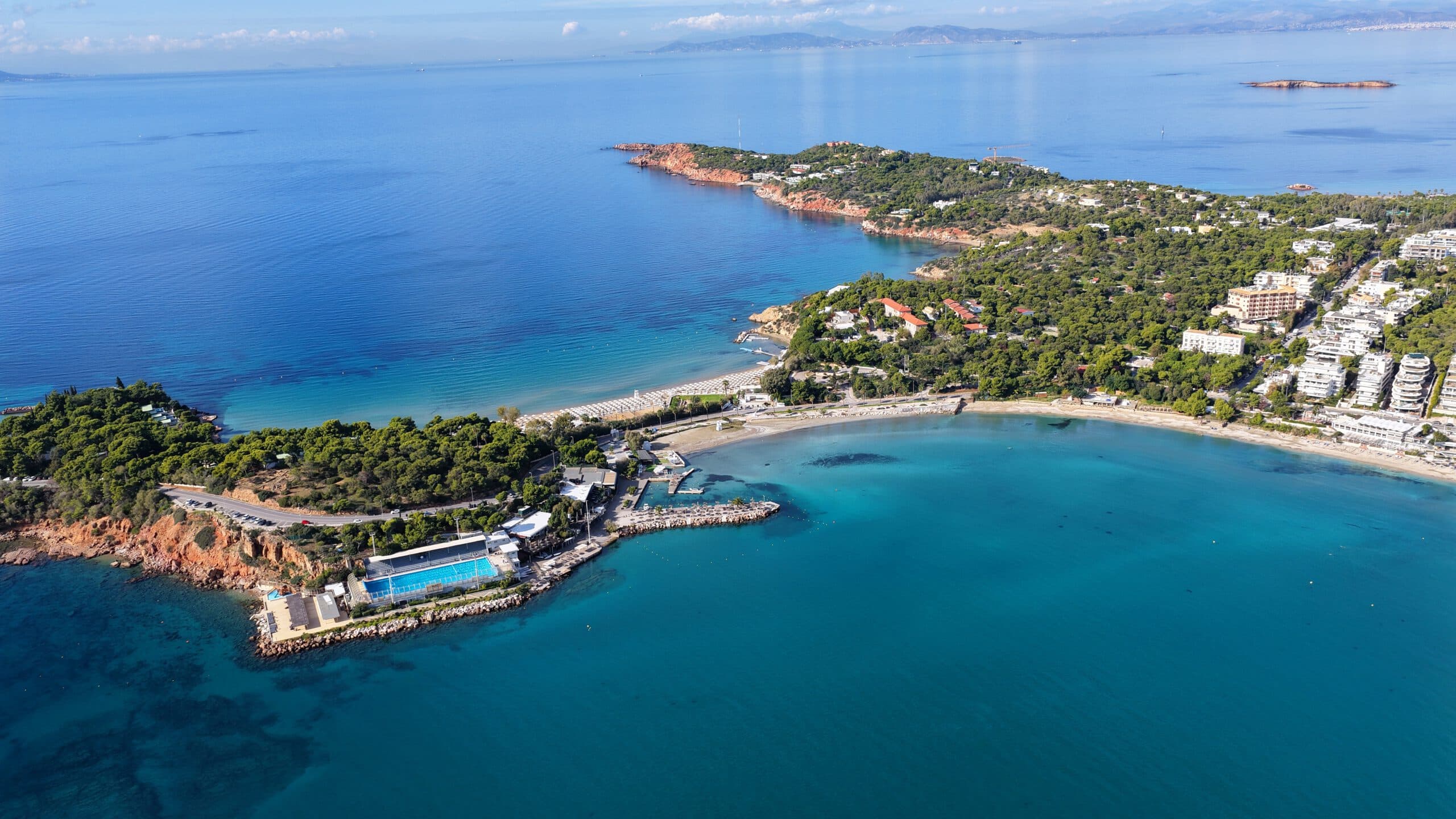 Aerial,Drone,Photo,Of,Peninsula,Of,Asteras,In,Area,Of