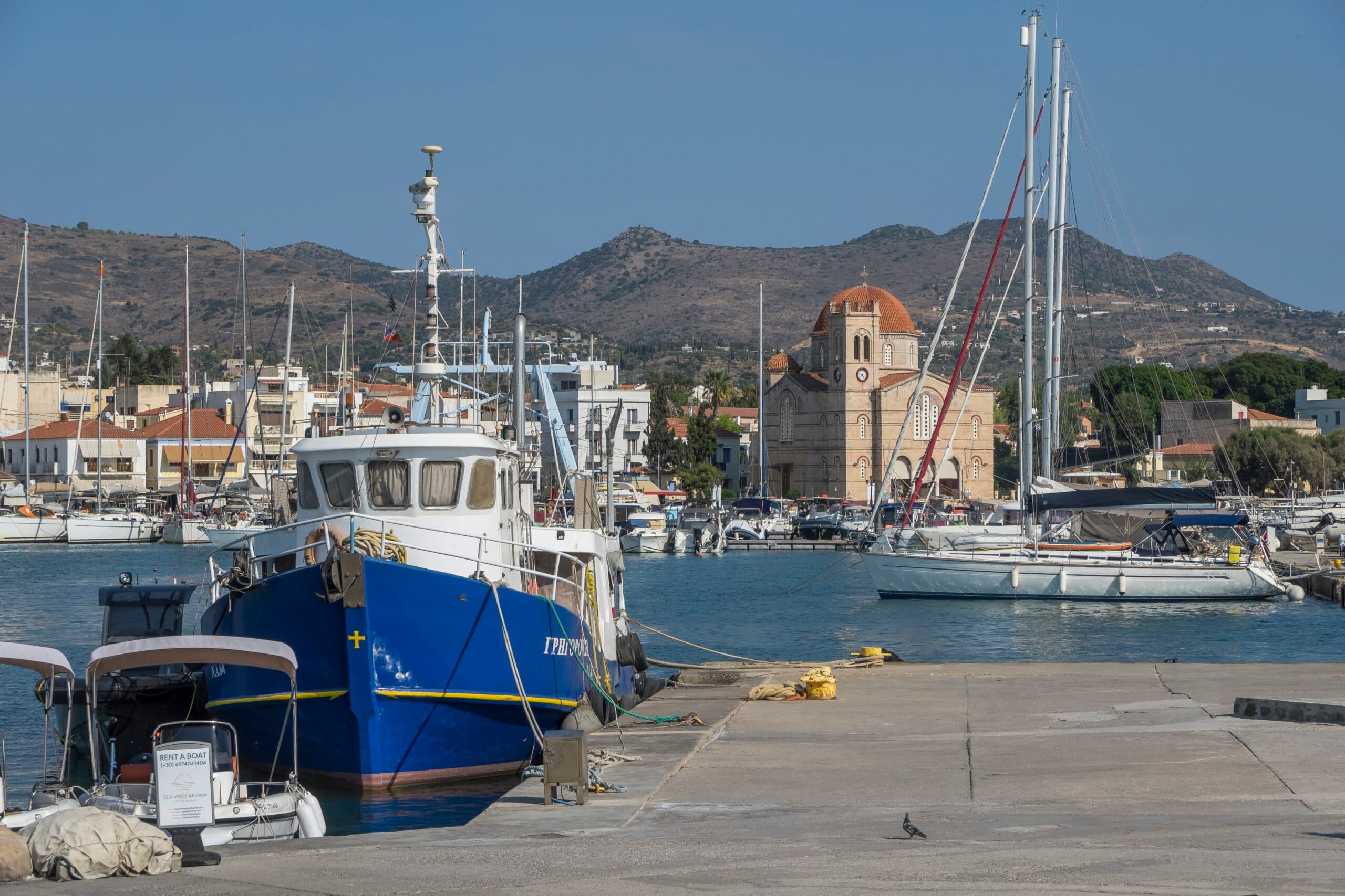 Saronic,Islands,,Greece,-,September,05,,2025:,Fishing,Boats,And