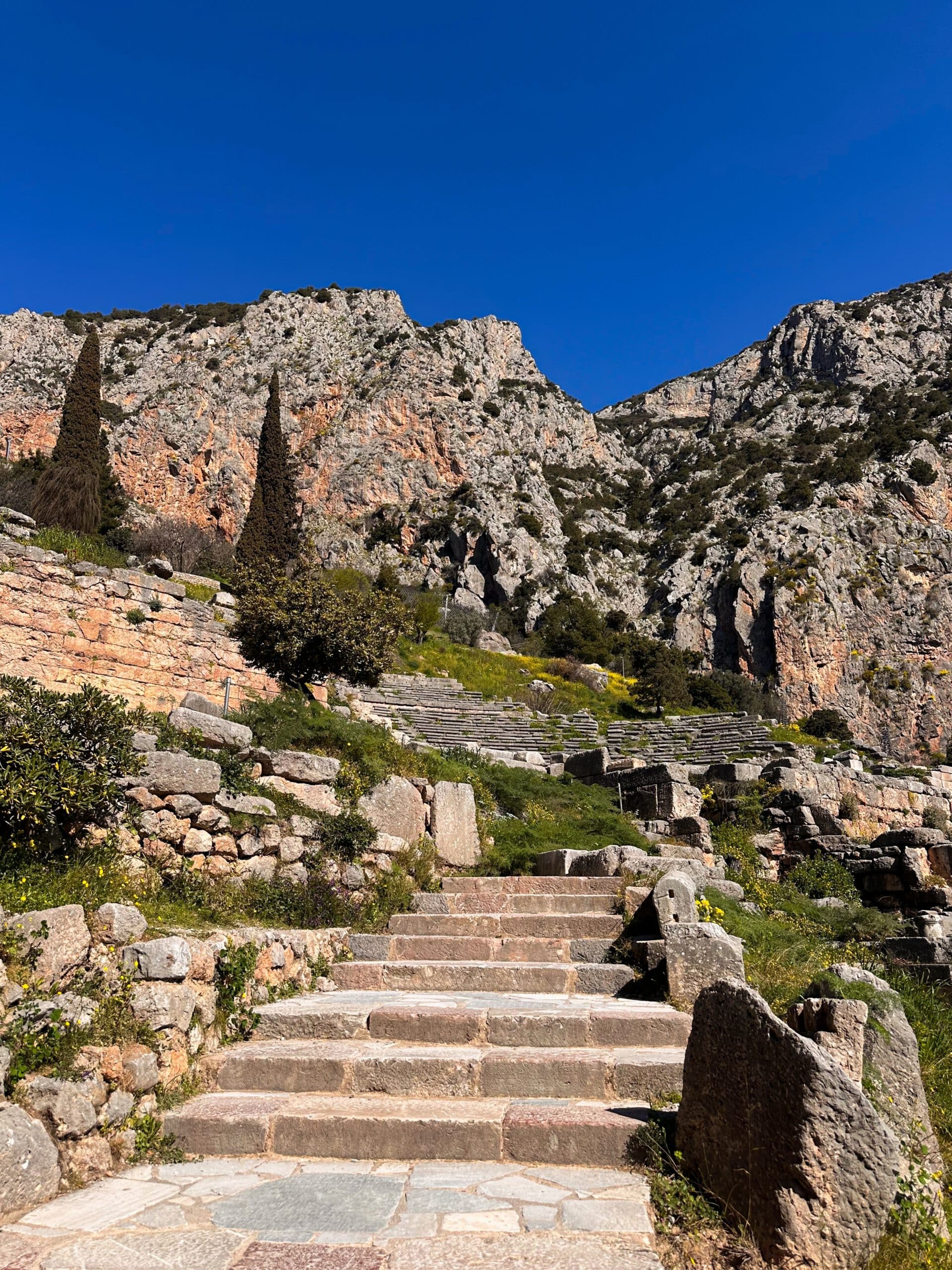 Delphi,,Greece,-,03.14.2026:,Stone,Pathway,Ascending,Through,The,Archaeological