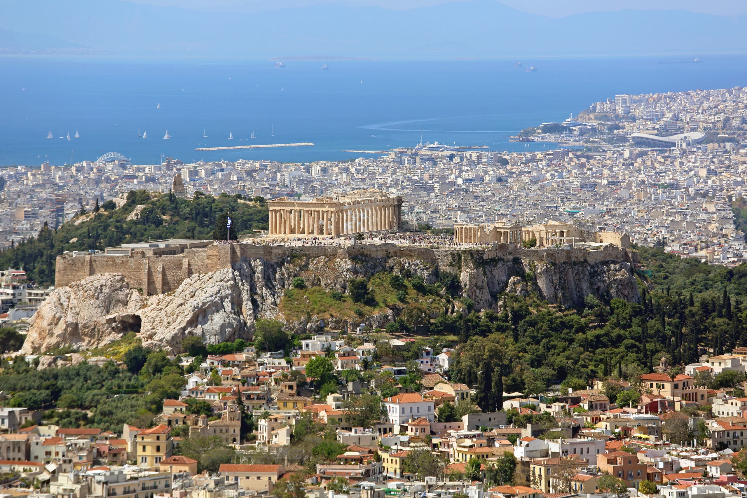 Athens,,Greece,-,May,02:,Aerial,Cityscape,Of,Athens,On