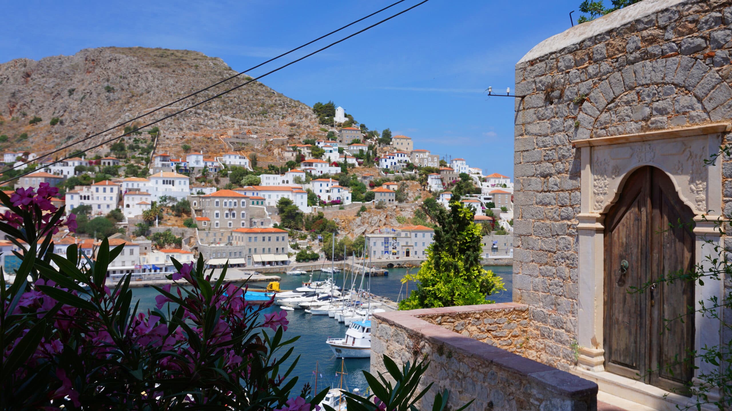Photo,From,Picturesque,Island,Of,Hydra,With,Traditional,Architecture,And