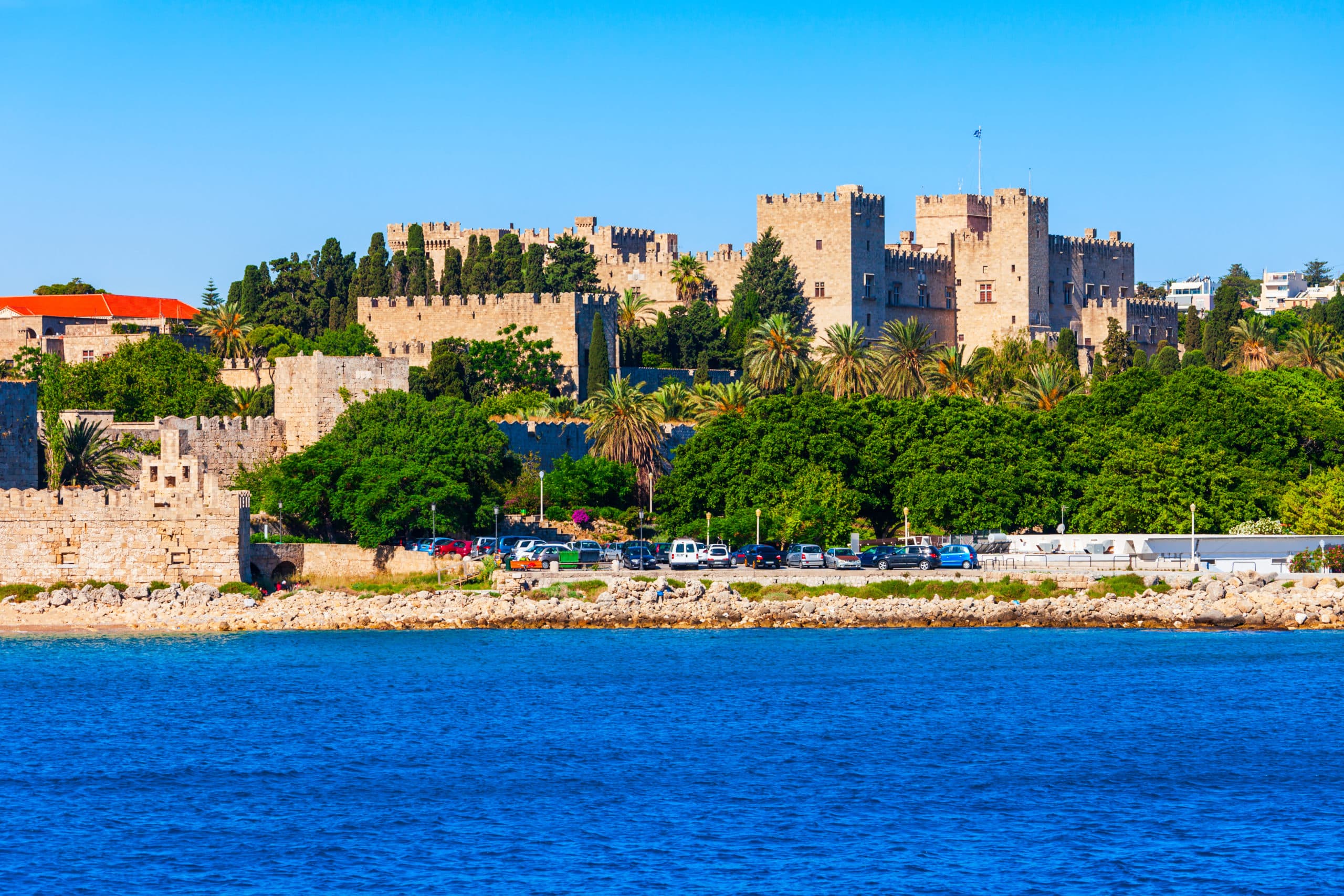 Rhodes,Old,Town,Aerial,Panoramic,View,In,Rhodes,Island,In