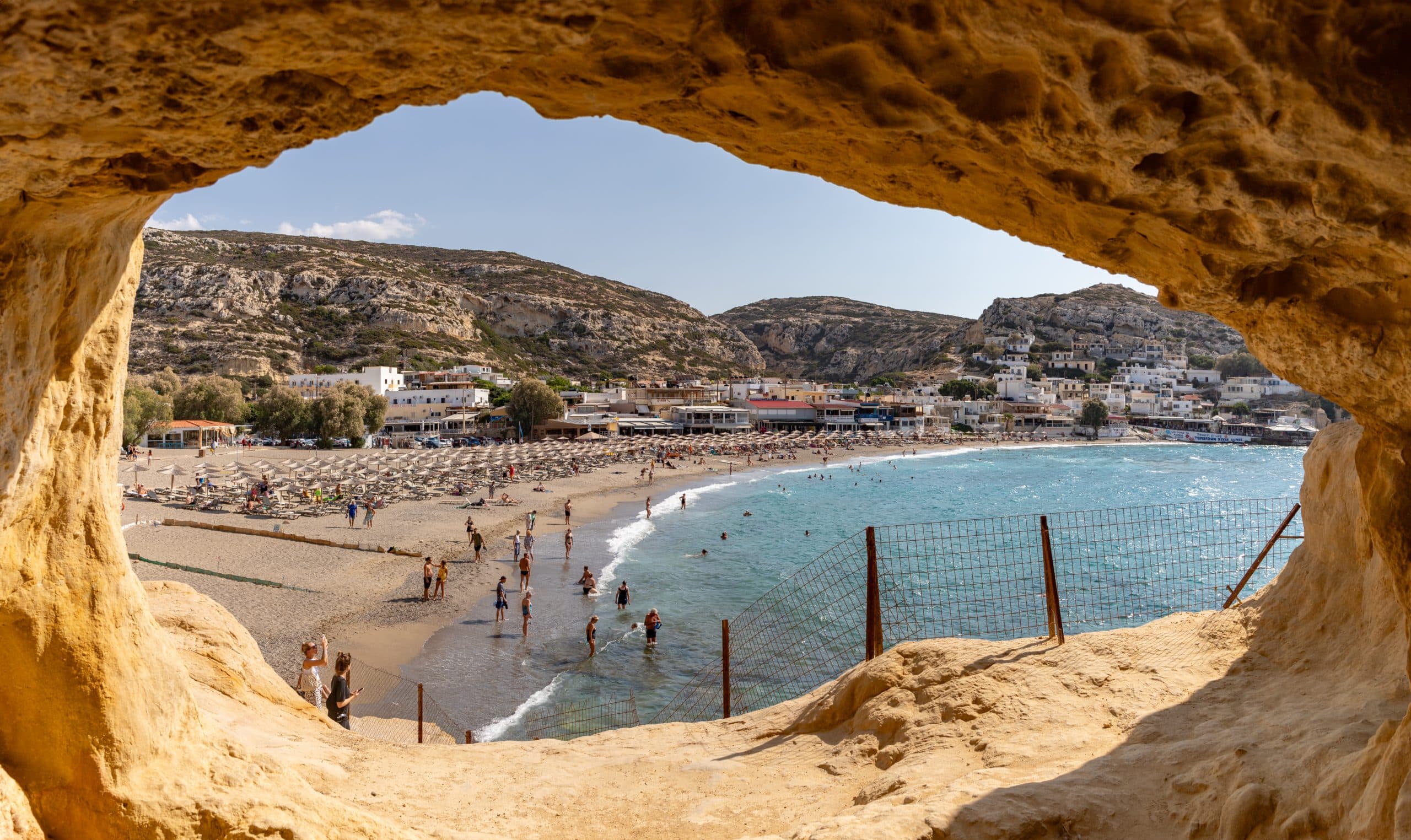 Matala,,Crete,,Greece,-,October,1st,,2023:,A,Picture,Of