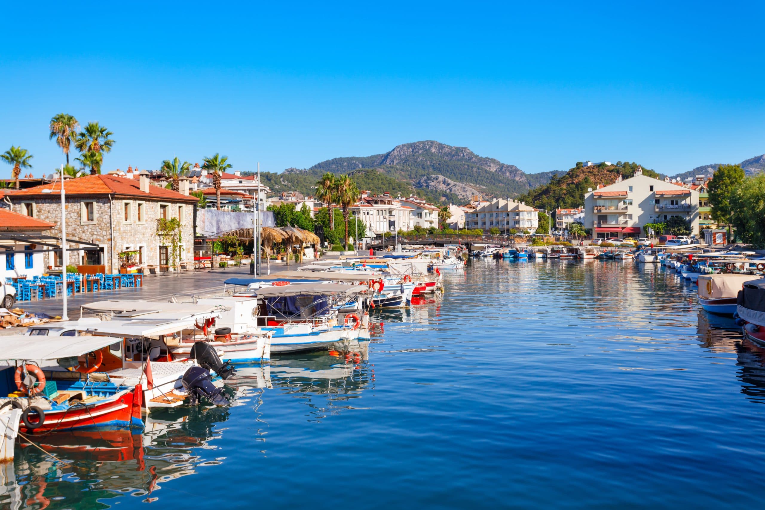 Yahts,And,Boats,In,Marmaris,City,Port.,Marmaris,Is,A