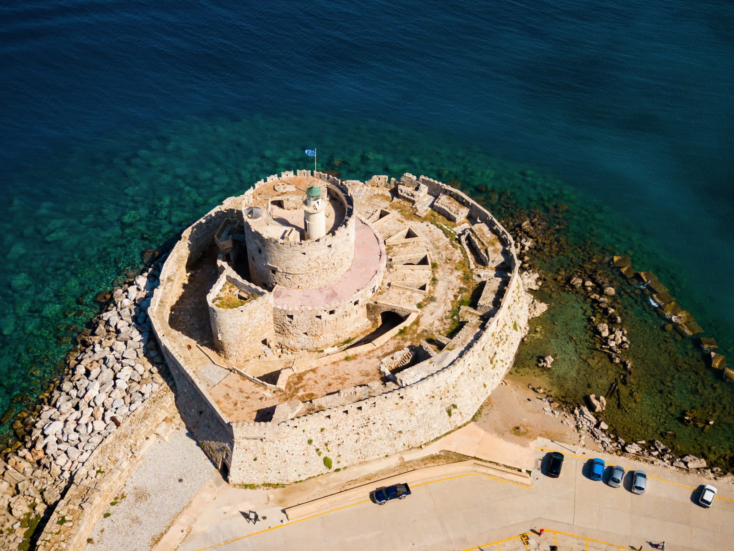 Saint,Nicholas,Fort,Guards,The,Mandraki,Harbour,In,Rhodes,City,
