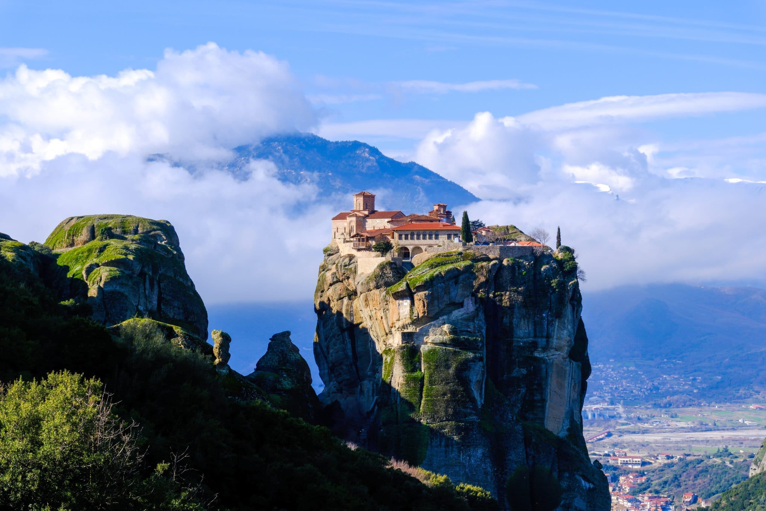 Meteora,Is,A,Rocky,Region,With,Monasteries,Near,Kalambaka,,Greece.